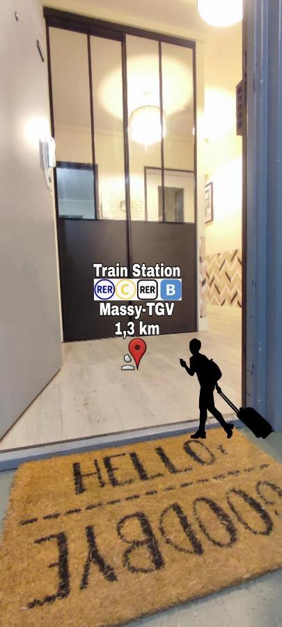 T4 Massy Tgv By Beds4Wanderlust - 80M2 Avec Terrasse Et Bureau - Proche Coulee Verte - Ideal Pro Ou Famille Экстерьер фото